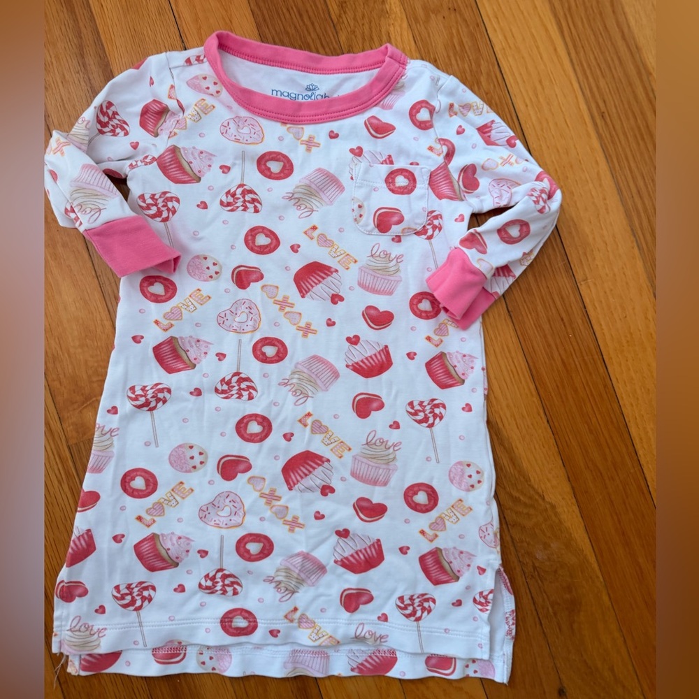 Girls White Nightgown with Pink Sweet Treats - Magnetic Me